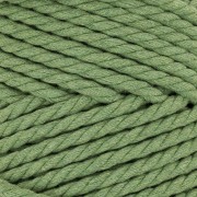 Bobina de cordón de algodón para macramé de 5 mm - Verde eucalipto x50m