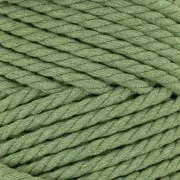 Bobina de cordón de algodón para macramé de 5 mm - Verde eucalipto x50m