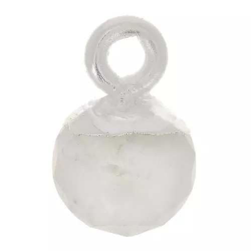 Bola facetada 6 mm - Piedra preciosa - Plata 925 - Piedra de luna x1