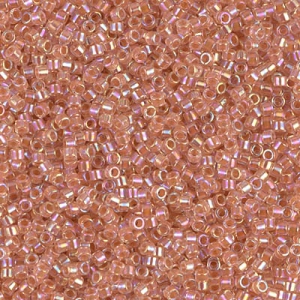 Miyuki Delica 11/0 DB0054 - Dark Peach Lined Crystal AB