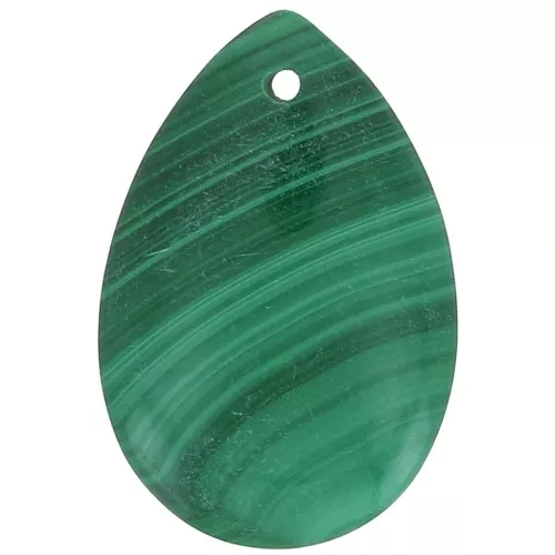 Colgante de piedra preciosa en forma de pera 30x20 mm - Malaquita x1