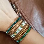 Facetadas 4 mm Emerald AB x50