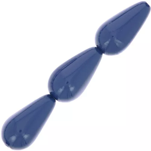 Preciosa Perla Pearshape Pearl 15x8 mm - Navy Blue x5