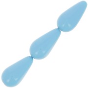 Preciosa Perla Pearshape Pearl 15x8 mm - Aqua Blue x5|raw }}