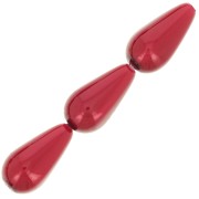 Preciosa Perla Pearshape Pearl 15x8 mm - Red x5|raw }}
