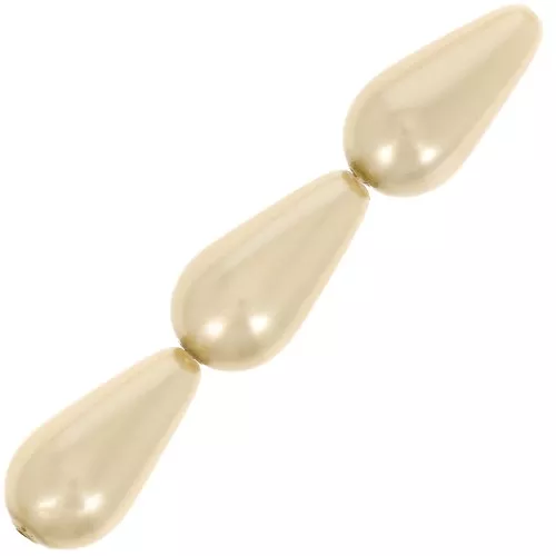 Preciosa Perla en forma de pera 15x8 mm - Vainilla x5