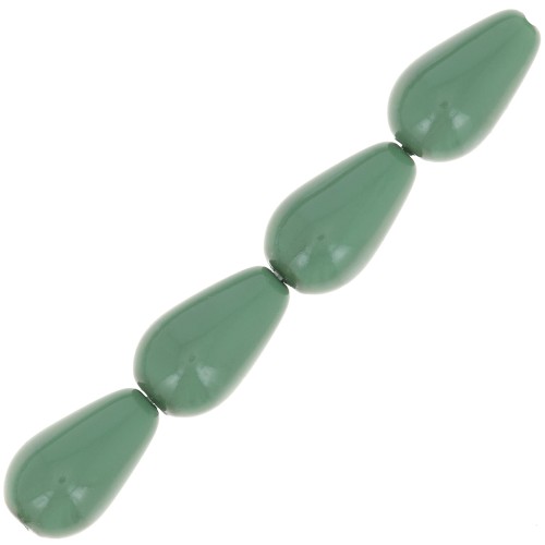 Preciosa Perla Pearshape Pearl 10x6 mm - Sage x10