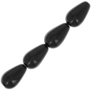 Preciosa Perla Pearshape Pearl 10x6 mm - Magic Black x10|raw }}