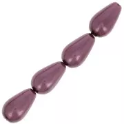 Preciosa Perla Pearshape Pearl 10x6 mm - Light Burgundy x10
