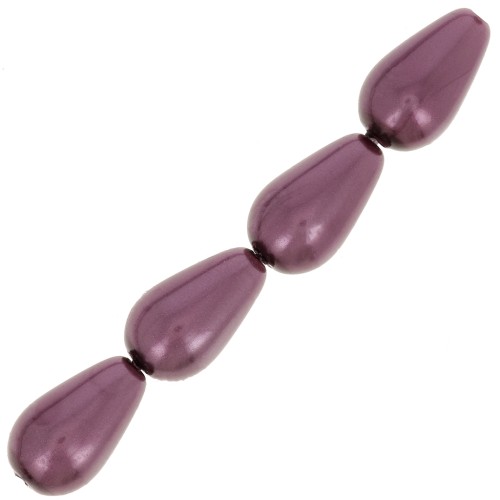 Preciosa Perla Pearshape Pearl 10x6 mm - Light Burgundy x10