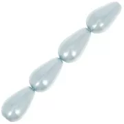 Preciosa Perla Pearshape Pearl 10x6 mm - Light Blue x10