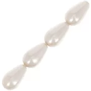 Preciosa Perla Pearshape Pearl 10x6 mm - Creamrose x10