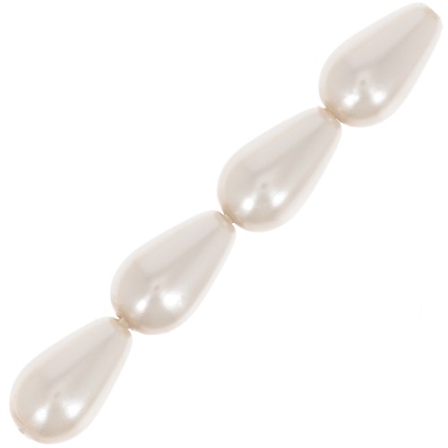 Preciosa Perla Pearshape Pearl 10x6 mm - Creamrose x10