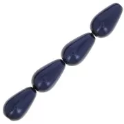 Preciosa Perla Pearshape Pearl 10x6 mm - Dark Blue x10