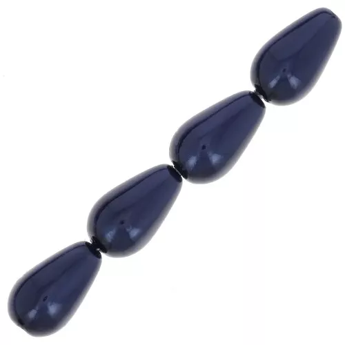 Preciosa Perla Pearshape Pearl 10x6 mm - Dark Blue x10