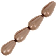 Preciosa Perla Pearshape Pearl 10x6 mm - Bronze x10|raw }}