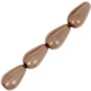 Preciosa Perla Pearshape Pearl 10x6 mm - Bronze x10