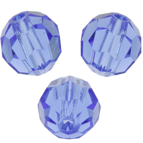 Preciosa Crystal Faceted Rounds 6 mm - Sapphire x6