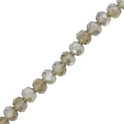 Redondas planas facetadas 6x5 mm Black Diamond AB 42cm|raw }}