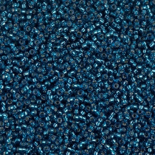 Rocalla Miyuki 15/0 1425 - Dyed Blue Zircon Silver Lined x8g