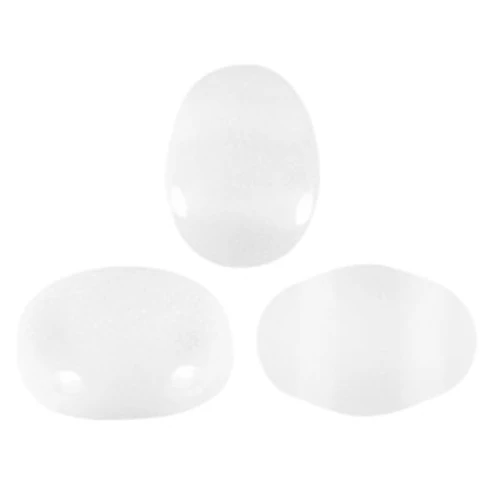 Cuentas de vidrio Samos® por Puca® 7x5 mm Crystal Mat x10g