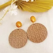 Cabujón de resina opaco redondo de 14 mm - Turquesa jaspeada x1