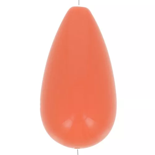 Cuenta de resina de pera 26x14 mm - Rosa Coral x1
