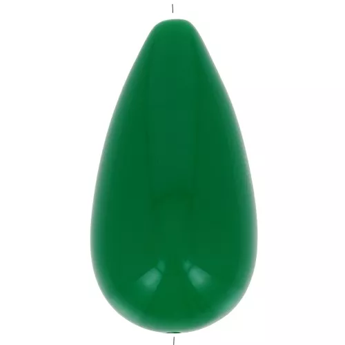 Cuenta de resina de pera 26x14 mm - Verde abeto x1