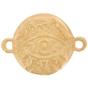 Entrepieza martillada - 2 anillos 16 mm - Chapado en oro x1