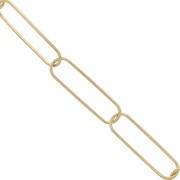 Cadena de malla rectangular de 7,5 mm - Acero inoxidable 304 oro x1m