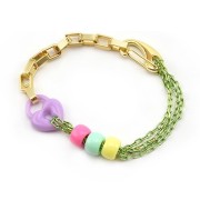 Cierre mosquetón de seguridad de 21 mm - Dorado x1