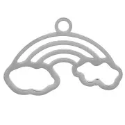 Colgante arco iris con nube 12x19 mm - Acero inoxidable 304 x1