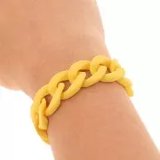 Cadena acrílica 16 mm - Amarillo opaco Mate x48cm