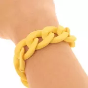 Cadena acrílica 20 mm - Amarillo opaco Mate x48cm