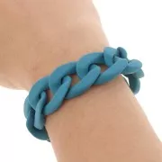 Cadena acrílica 20 mm - Azul opaco gasolina Mate x48cm