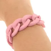 Cadena acrílica 20 mm - Rosa opaco Mate x48cm