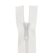 Cierre de cremallera inyectada no separable de 60 cm - Blanco x1