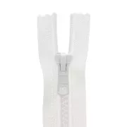 Cierre de cremallera inyectada no separable de 60 cm - Blanco x1