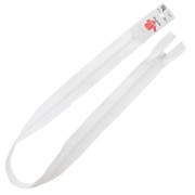 Cierre de cremallera inyectada no separable de 60 cm - Blanco x1