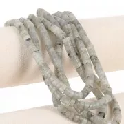 Cuentas arandalas Heishi piedra preciosa rondelles 6x3 mm - Labradorita x38cm