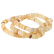 Cuentas arandalas Heishi 6x3 mm - Topacio Jade x38cm