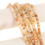 Cuentas arandalas Heishi 6x3 mm - Topacio Jade x38cm