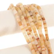 Cuentas arandalas Heishi 6x3 mm - Topacio Jade x38cm