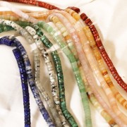 Cuentas arandalas Heishi 6x3 mm - Lapislázuli x37cm