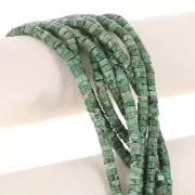 Cuentas arandalas Heishi teñidas 6x3mm Turquesa africana Jaspe x38cm