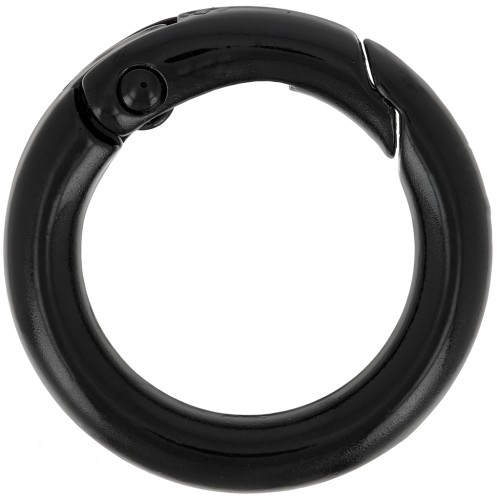 Cierre de langosta redondo 25 mm - Negro x1