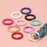 Cierre redondo mosquetón 20 mm - Blanc x1