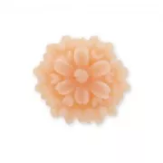 Cabujón de resina flor 13 mm Rose Peach Mat x1