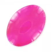 Cabuchón lentejuelas 25x18 mm Rosa Flúor x1