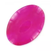 Cabuchón lentejuelas 25x18 mm Fucsia x1
